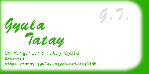 gyula tatay business card